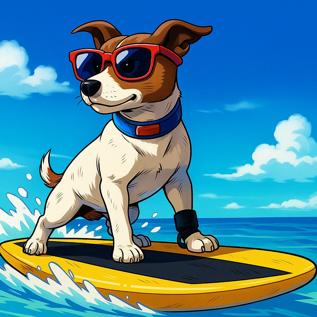 ドラゴンボール風サーフ犬