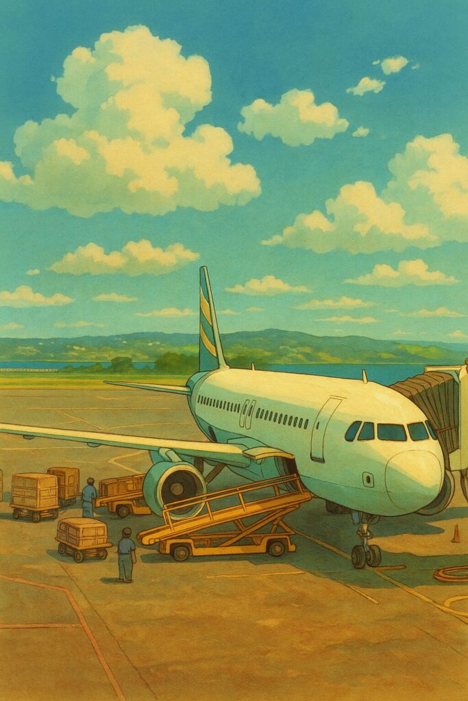 ChatGPTジブリ風飛行機