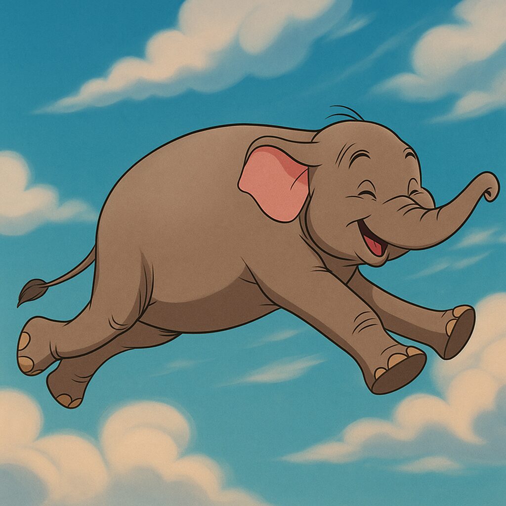 ディズニー風イラスト:象