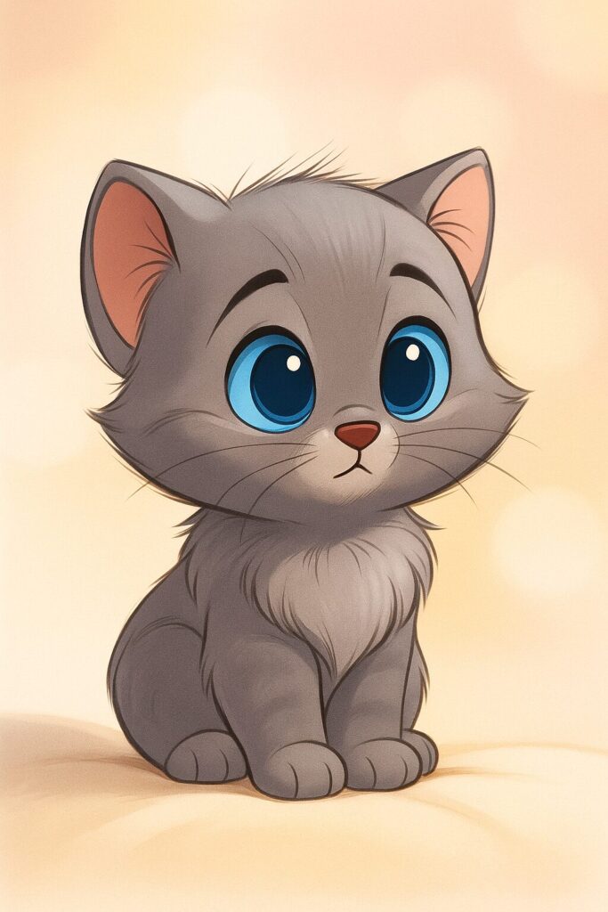 ディズニー風イラスト:子猫