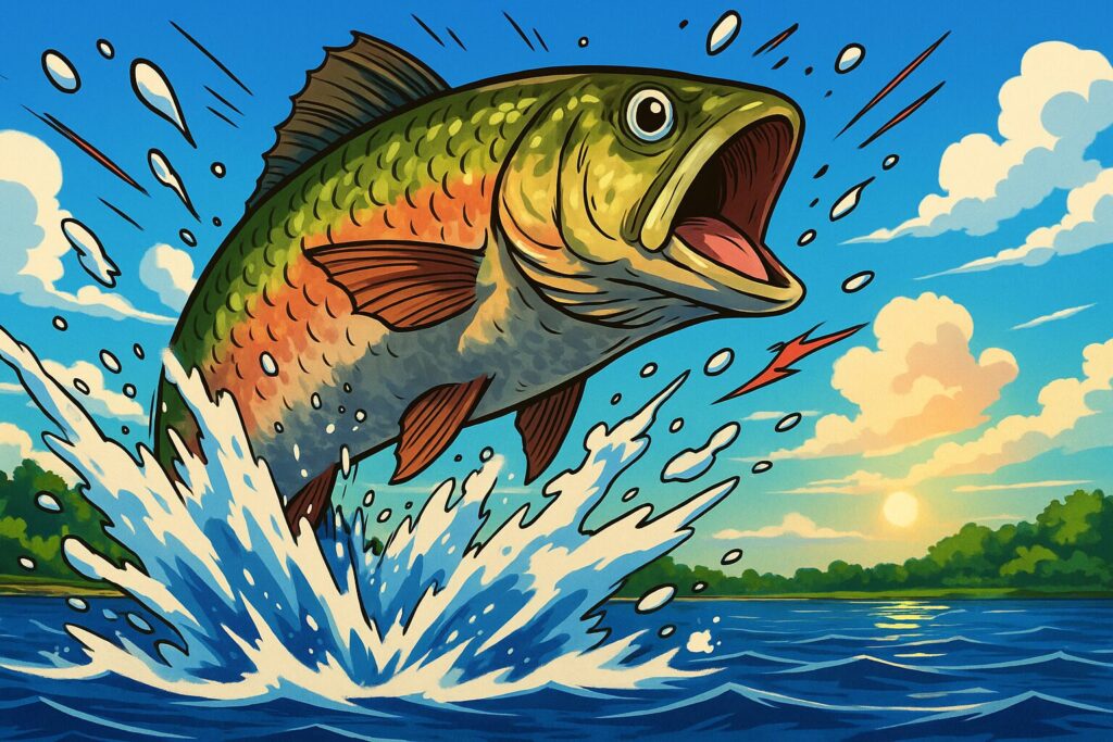 ワンピース風跳ねる魚