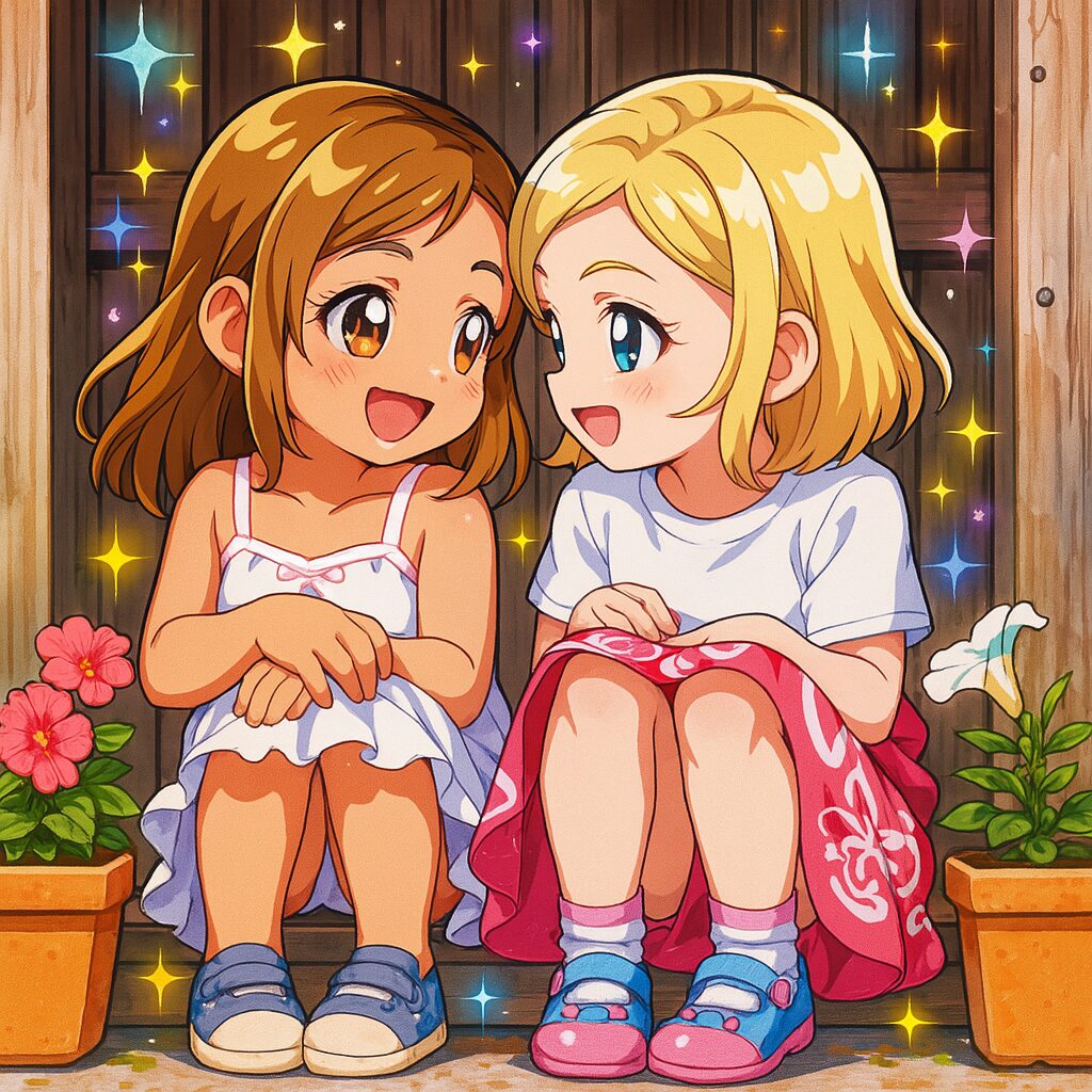 プリキュア風二人の女の子